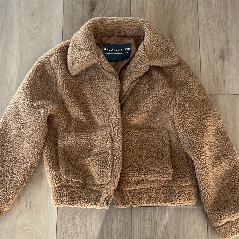 Bagatelle NYC Tan Sherpa Jacket